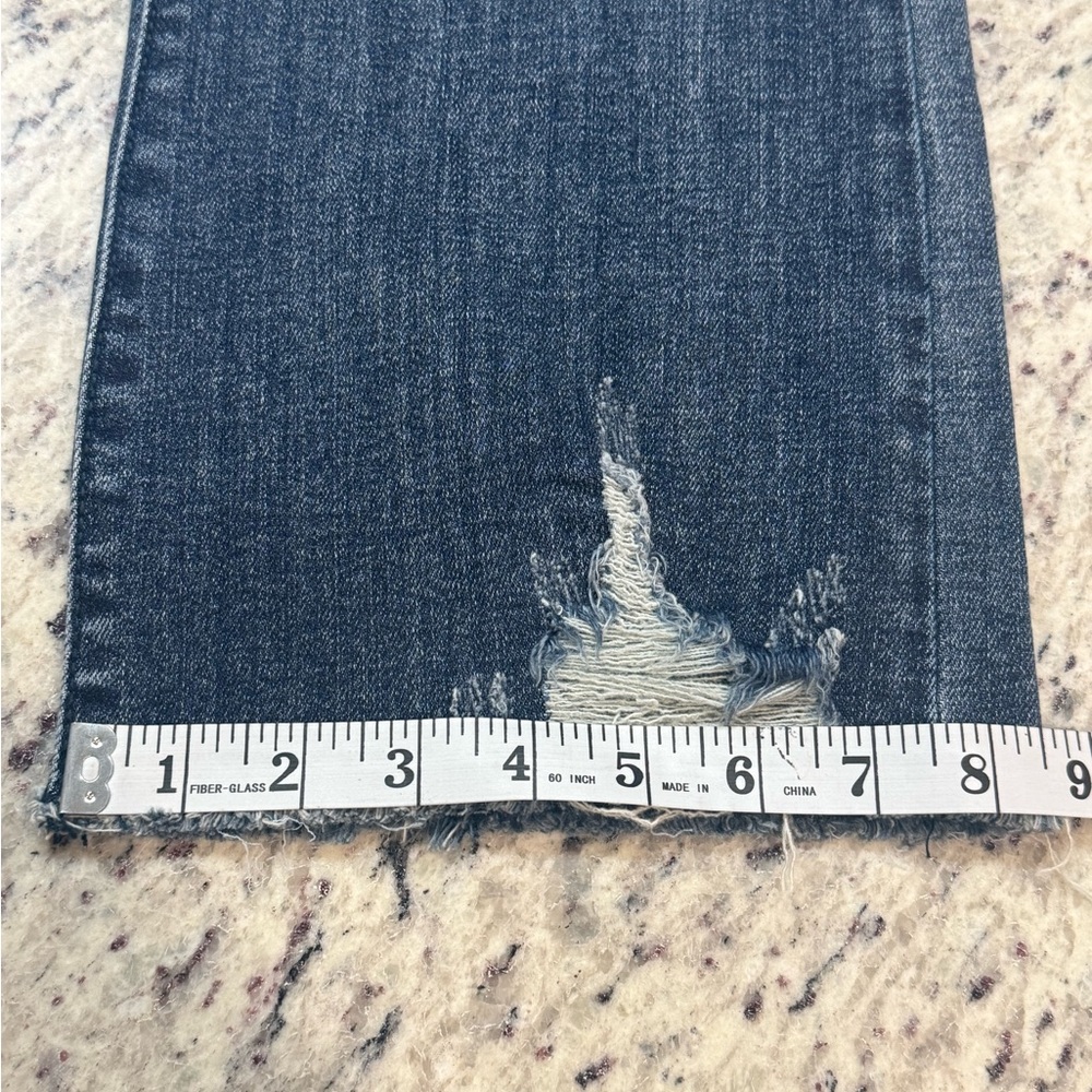 Judy Blue Distressed Flare Jeans - Blue - Picture 8 of 15